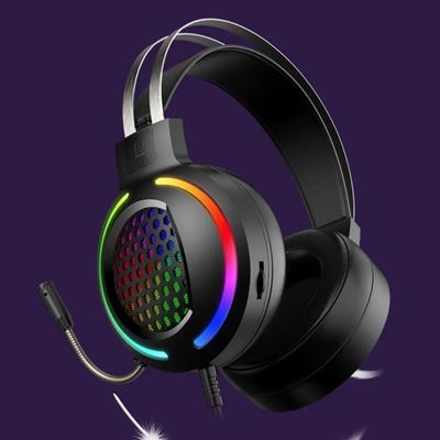 Kopfhörer mit eingebautem USB-Kabel Kabel HIFI 7.1 Lautsprecher Mikrofon Gaming RGB Headset