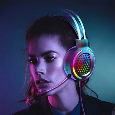 Kopfhörer mit eingebautem USB-Kabel Kabel HIFI 7.1 Lautsprecher Mikrofon Gaming RGB Headset