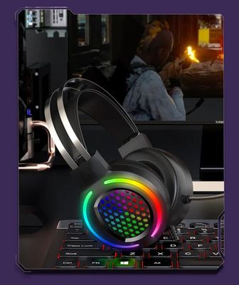 Kopfhörer mit eingebautem USB-Kabel Kabel HIFI 7.1 Lautsprecher Mikrofon Gaming RGB Headset