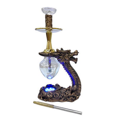 Party Bar Rauchen Hookah Shisha Set mit Harz Drachen Design und komplettes Zubehör