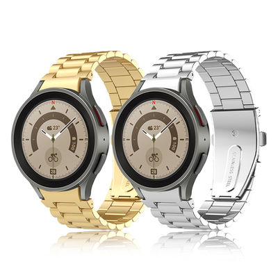 Gefaltete Sicherheitsschnalle Metalluhrband für SamSung Watch 5 100% professionelle QC bestanden