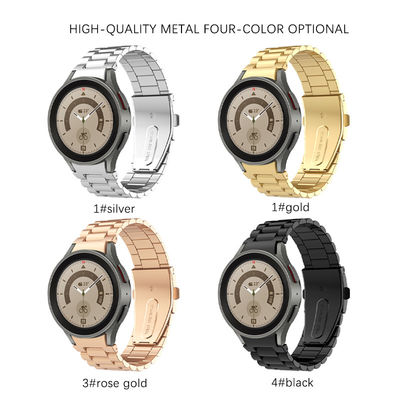 Gefaltete Sicherheitsschnalle Metalluhrband für SamSung Watch 5 100% professionelle QC bestanden