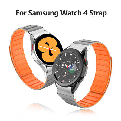 22mm SamSung Watch 4 Magnetischer Lederband mit Doppelfarbrotation und Nylon