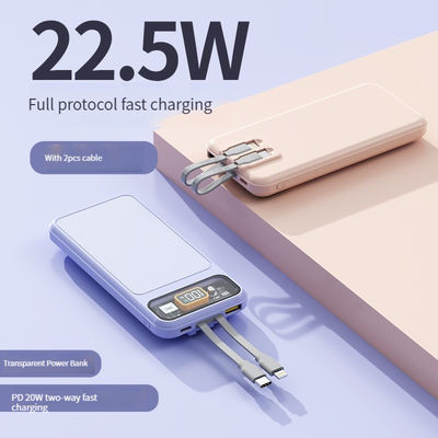 Mobiltelefon-Stromversorgung 10000mAh Wirkkapazität Schnellladung 22,5W Schnellladung unterstützt