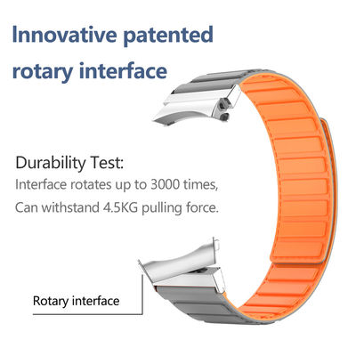 22mm SamSung Watch 4 Magnetischer Lederband mit Doppelfarbrotation und Nylon