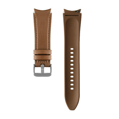 20mm Gummi-Leder-Uhrband Kompatibel mit Samsung Watch Series Retro Ersatz