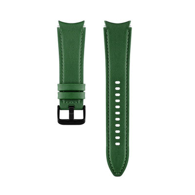 20mm Gummi-Leder-Uhrband Kompatibel mit Samsung Watch Series Retro Ersatz