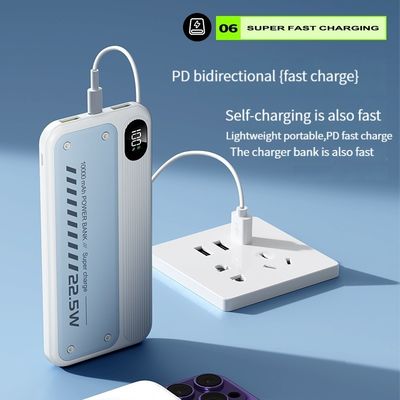 10000mAh Power Bank 22,5W Schnellladestation für Mobiltelefone im Freien