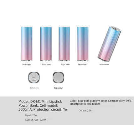 Universelle 2,1A-Ladung Portable Power Bank für Telefon Geschenk 5000mAh KEINE private Form