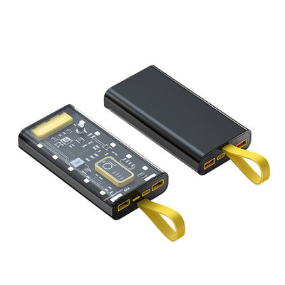 TYPE-C Eingangsschnittstelle Stromversorgung Transparent 10000mAh mobile Stromversorgung für iPhone 15 14
