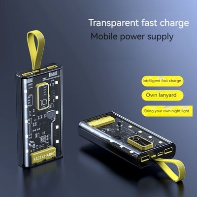 TYPE-C Eingangsschnittstelle Stromversorgung Transparent 10000mAh mobile Stromversorgung für iPhone 15 14