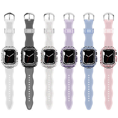 Modische 6 Farben TPU Loop Ersatz Sport Bands für Apple Watch 7 und erschwinglich