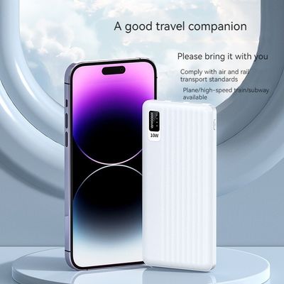 10W Ausgangsleistung Micro USB Eingangsschnittstelle Ultra Slim 10000mah Power Bank für iPhone 15