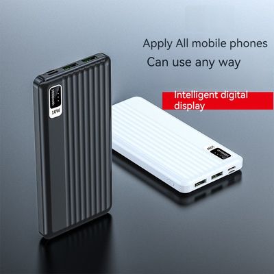 10W Ausgangsleistung Micro USB Eingangsschnittstelle Ultra Slim 10000mah Power Bank für iPhone 15