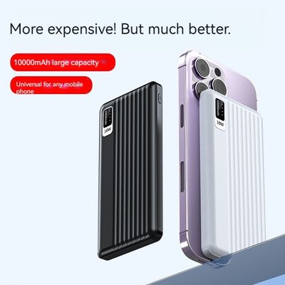 10W Ausgangsleistung Micro USB Eingangsschnittstelle Ultra Slim 10000mah Power Bank für iPhone 15