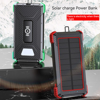 Wireless Output 5W Solar Power Bank 2.1A Ausgang 10000mAh für iPhone 15 Außenladung
