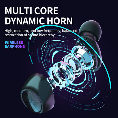 Wireless Stereo Headset mit großflächiger Geräuschunterdrückung 30 Stunden Spielzeit TWS V5.3