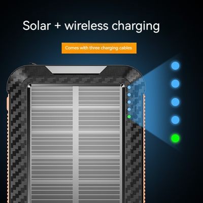 Li-Polymer Batterie Solar Power Bank 10000mAh für iPhone 15 Wireless Charging und im Freien