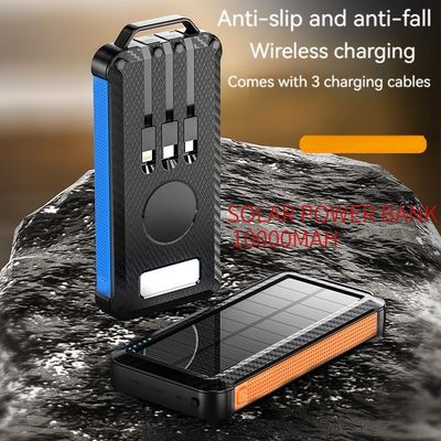Li-Polymer Batterie Solar Power Bank 10000mAh für iPhone 15 Wireless Charging und im Freien
