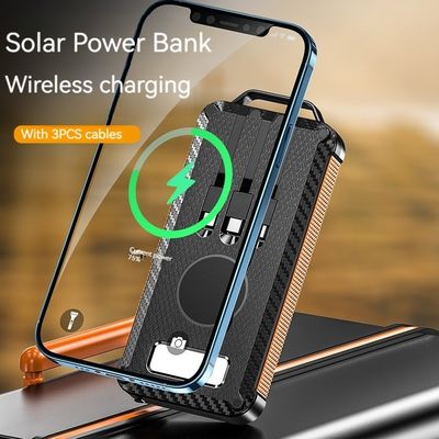 Li-Polymer Batterie Solar Power Bank 10000mAh für iPhone 15 Wireless Charging und im Freien