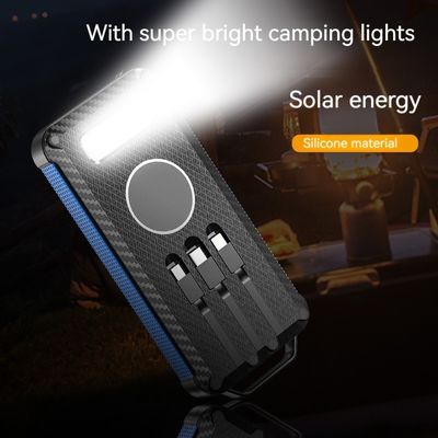 Li-Polymer Batterie Solar Power Bank 10000mAh für iPhone 15 Wireless Charging und im Freien