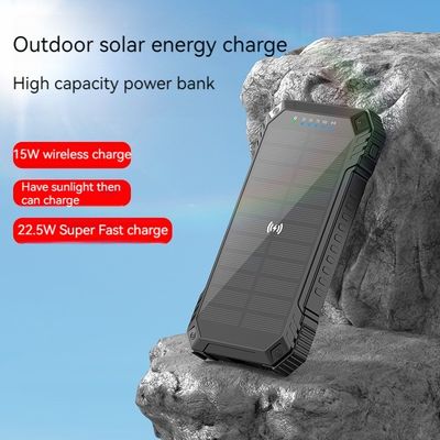 Schnelle Ladung Unterstützung Wasserdicht 20000mah Solarpanel Power Bank für Outdoor-Aktivitäten