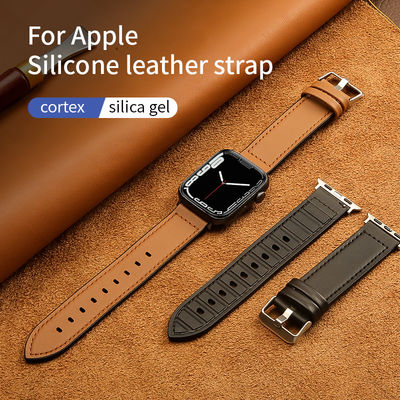 22mm Silikonleder Uhrenriemen für iWatch Serie 6 5 4 3 2 1 SE Luxus und langlebig