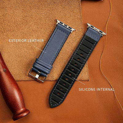 22mm Silikonleder Uhrenriemen für iWatch Serie 6 5 4 3 2 1 SE Luxus und langlebig