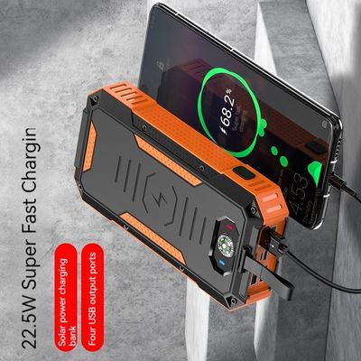 Wireless Charging Outdoor Power Bank 30000mAh mit 22,5W Solarpanel und hoher Kapazität