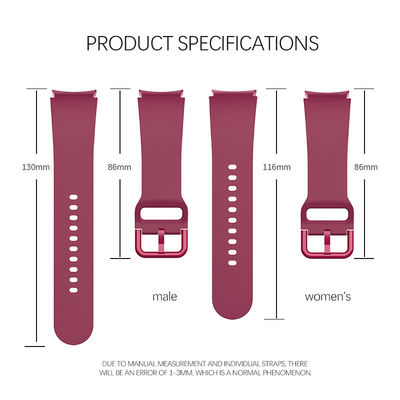 Silikonuhrband für Samsung Galaxy Watch 4 130MM/116MM Länge