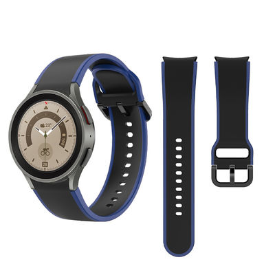 Samsung Galaxy Watch 5 40mm 44mm Silikonband mit doppeltem Design Band Breite 20mm