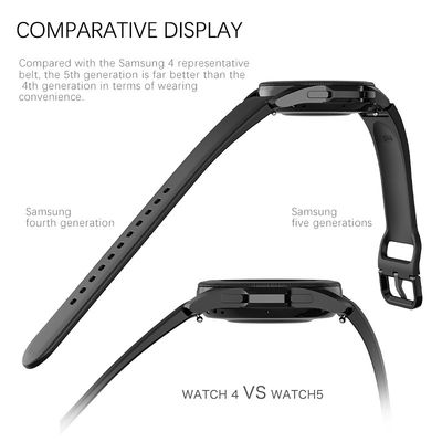 Samsung Galaxy Watch 5 40mm 44mm Silikonband mit doppeltem Design Band Breite 20mm