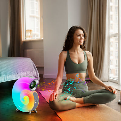 Phantom Music Rhythm Light LED Tischlampe mit Conch LED Nachtlicht und Stereo BT Lautsprecher