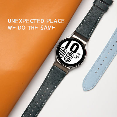 20mm Leder Uhrenband für Samsung Galaxy Watch 4 Quick Release Echtlederband