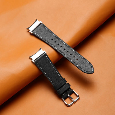 20mm Leder Uhrenband für Samsung Galaxy Watch 4 Quick Release Echtlederband
