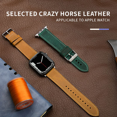 Apple Watch Leder Look Band Armband für 38mm 40mm 42mm 44mm Serie 7 6 SE 5 4 3 2 1