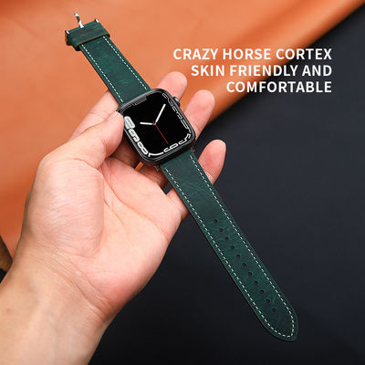Apple Watch Leder Look Band Armband für 38mm 40mm 42mm 44mm Serie 7 6 SE 5 4 3 2 1