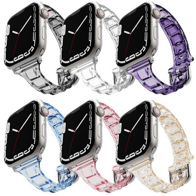 6 Farben Weiches und Bequemes Silikon-Uhrband für Apple Watch Serie 7 41mm 45mm