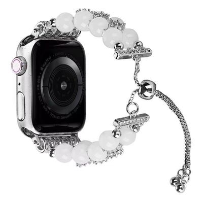Schmuck Armband Perlen Frauen Uhrenband für iWatch 8 Serie 38mm 40mm Smart Watch Band